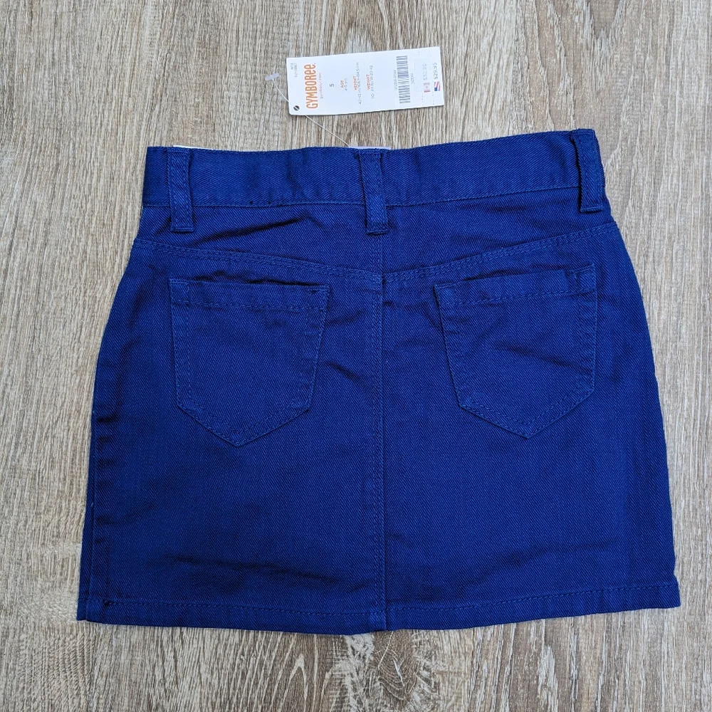 NWT Gymboree Royal Blue Nautical Denim Skort Girls Size 5